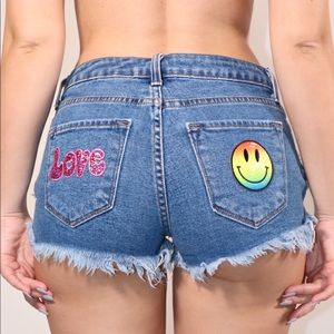 Akira distressed blue jean shorts SIZE SMALL